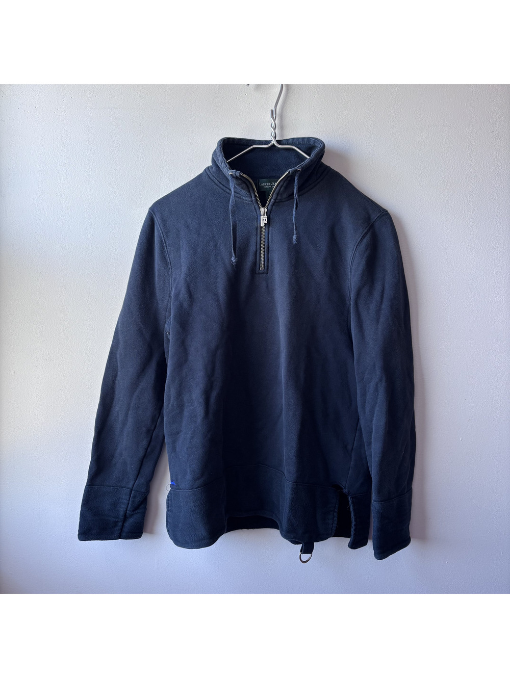 Lauren Jeans Co. Ralph Lauren Navy Blue Cotton Half-Zip Pullover